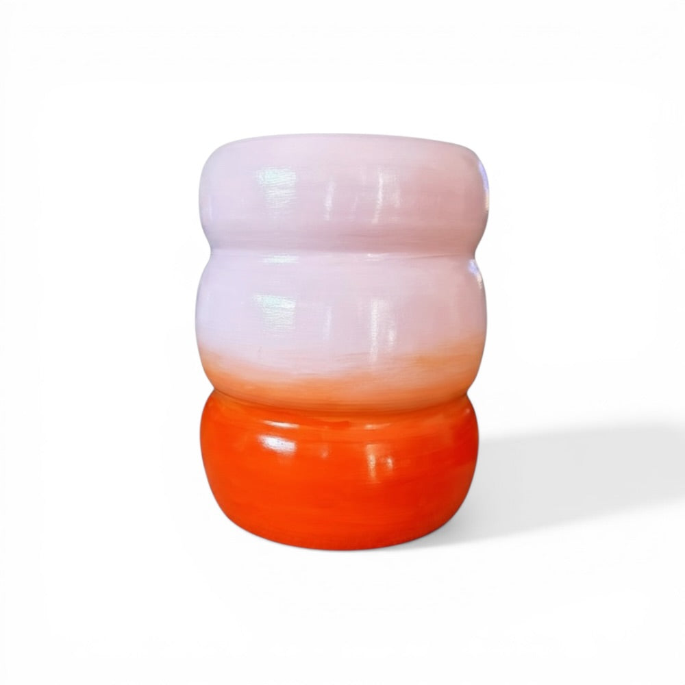 Pembe Turuncu Bubble Seramik Sehpa