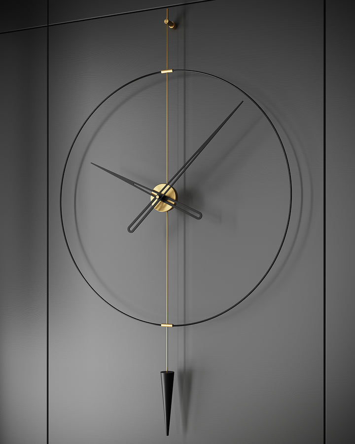 Pendulum Plus Duvar Saati-Duvar Saati-M Clocks-ANTİK GOLD-80CM-NowShopFun