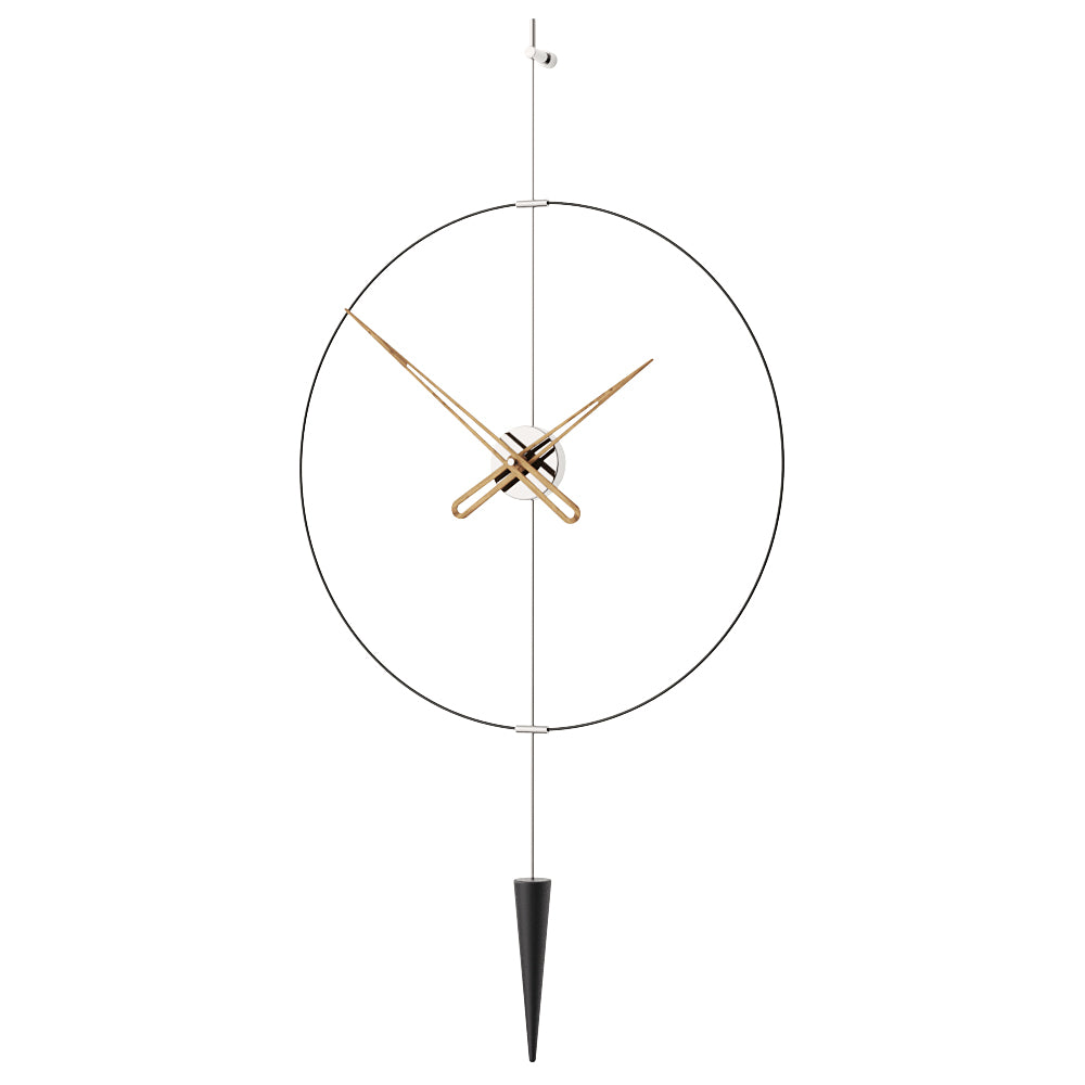 Pendulum Plus Duvar Saati-Duvar Saati-M Clocks-MAT KROM-60CM-NowShopFun