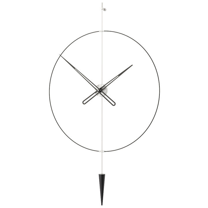 Pendulum Plus Duvar Saati-Duvar Saati-M Clocks-MAT KROM-80CM-NowShopFun