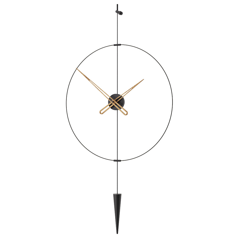 Pendulum Plus Duvar Saati-Duvar Saati-M Clocks-SİYAH/CEVİZ-60CM-NowShopFun