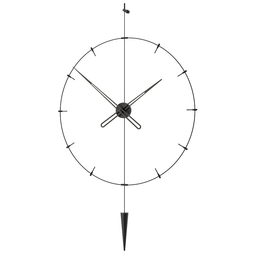 Pendulum Plus İndicator Duvar Saati-Duvar Saati-M Clocks-SİYAH-60CM-NowShopFun