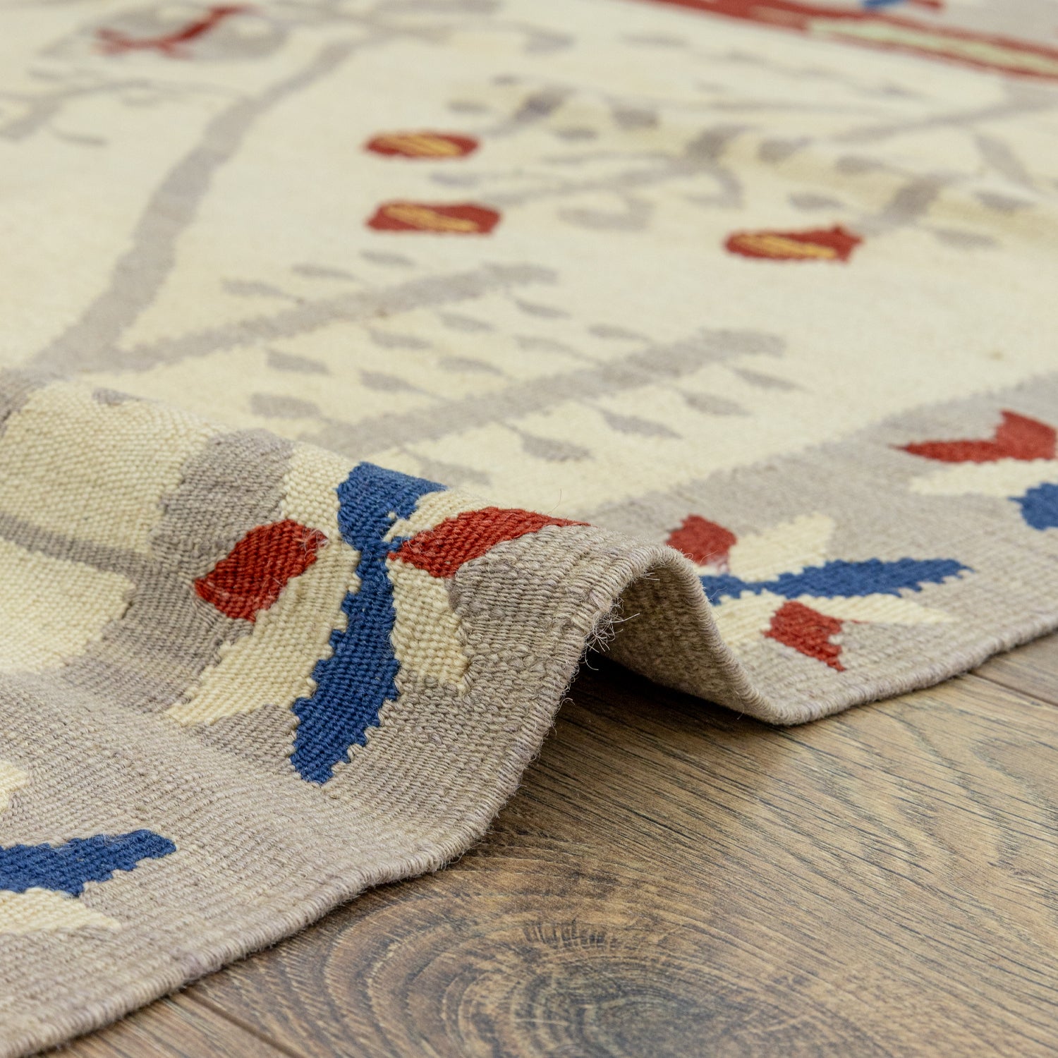 Peren Şarköy Desenli Yün Kilim 115X172 Cm
