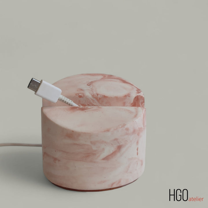 Phi Beton Telefon Standı-Telefon Standı-HGO ATELIER-rose pembe-NowShopFun