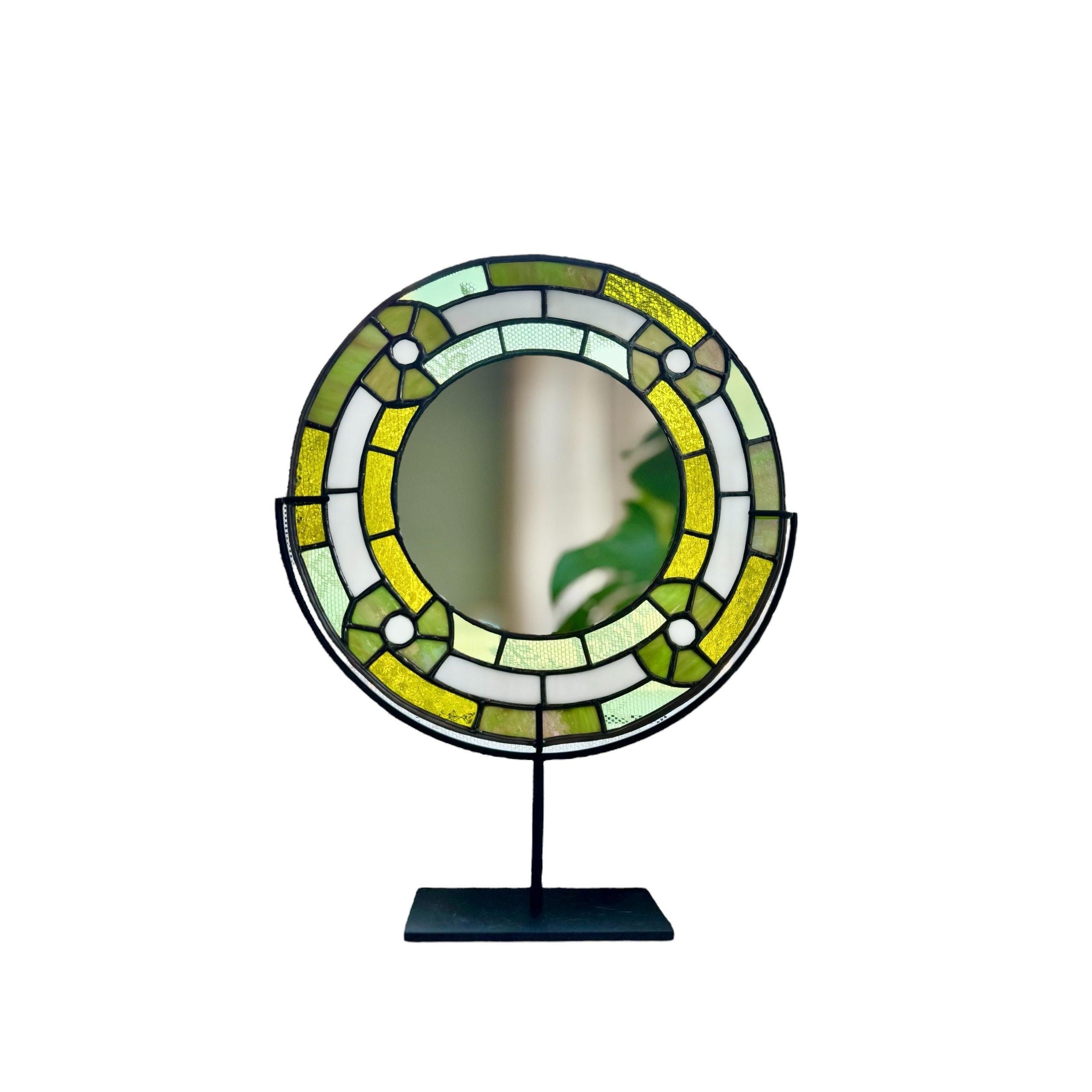 Aurora Stained Glass Mirror