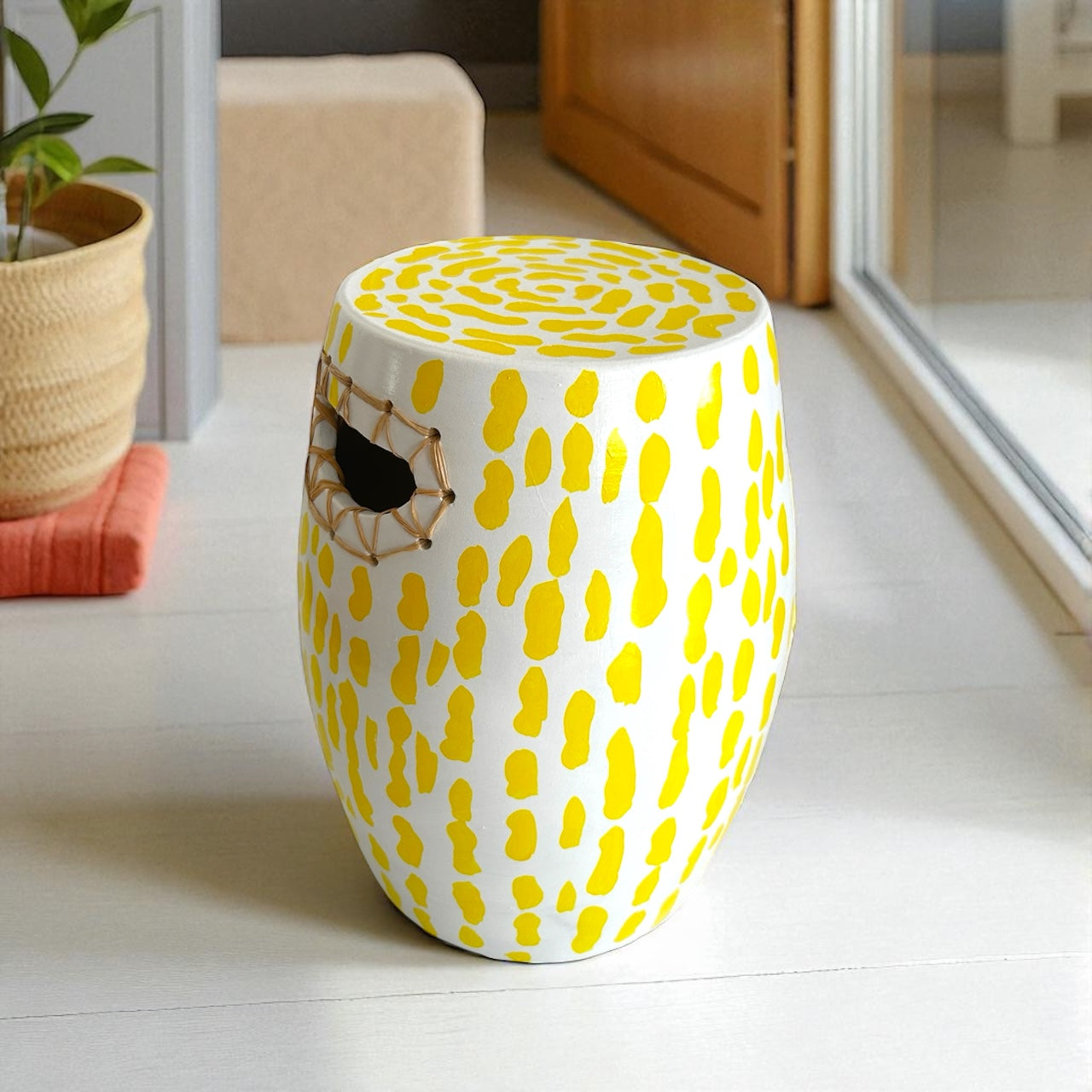 Hasır Detay Dori Seramik Sehpa