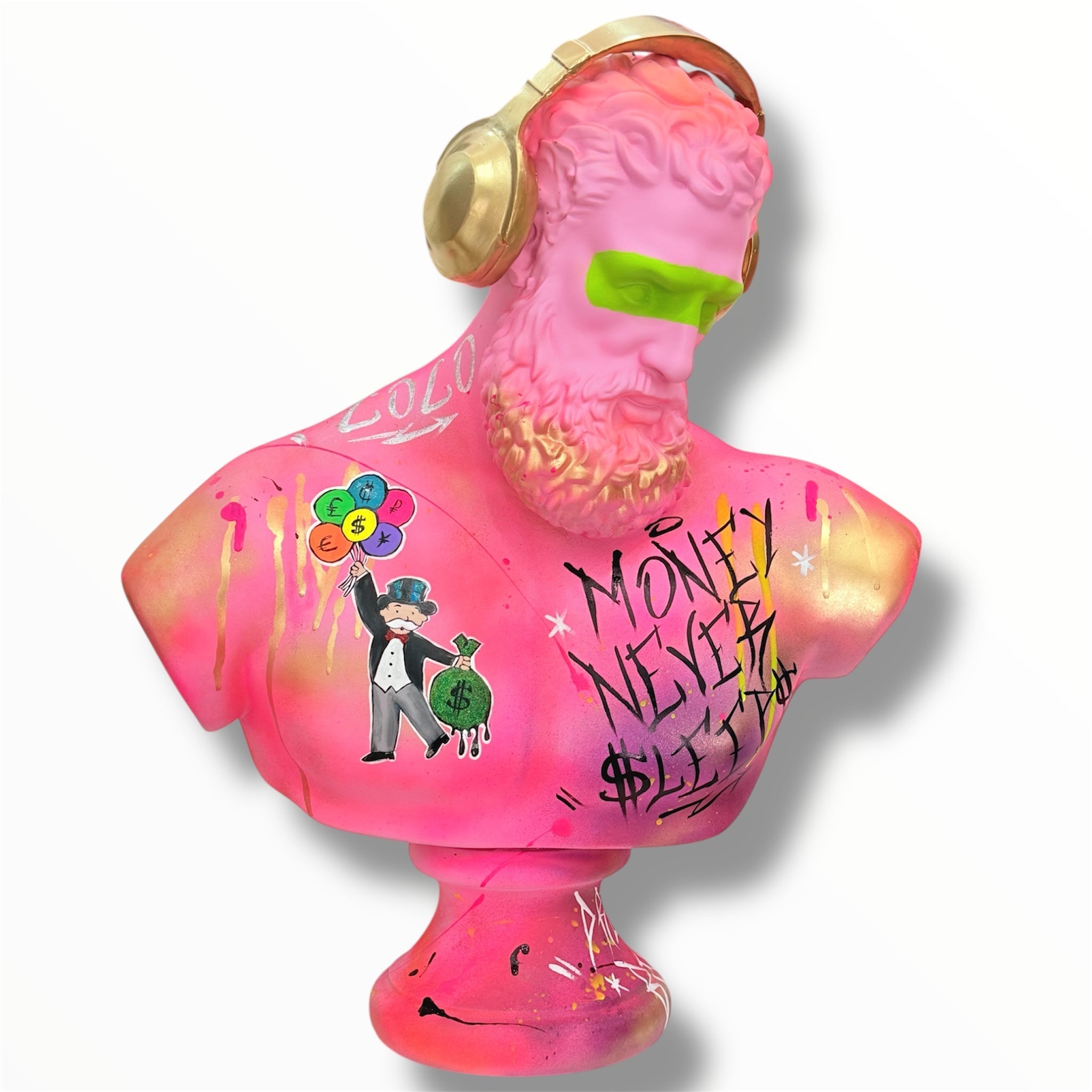 Herkül Heykeli 60cm – Alec Monopoly Grafiti Edition