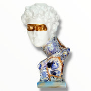 Altın Varak Göz Maskeli Kintsugi Giuliano De’ Medici Büstü