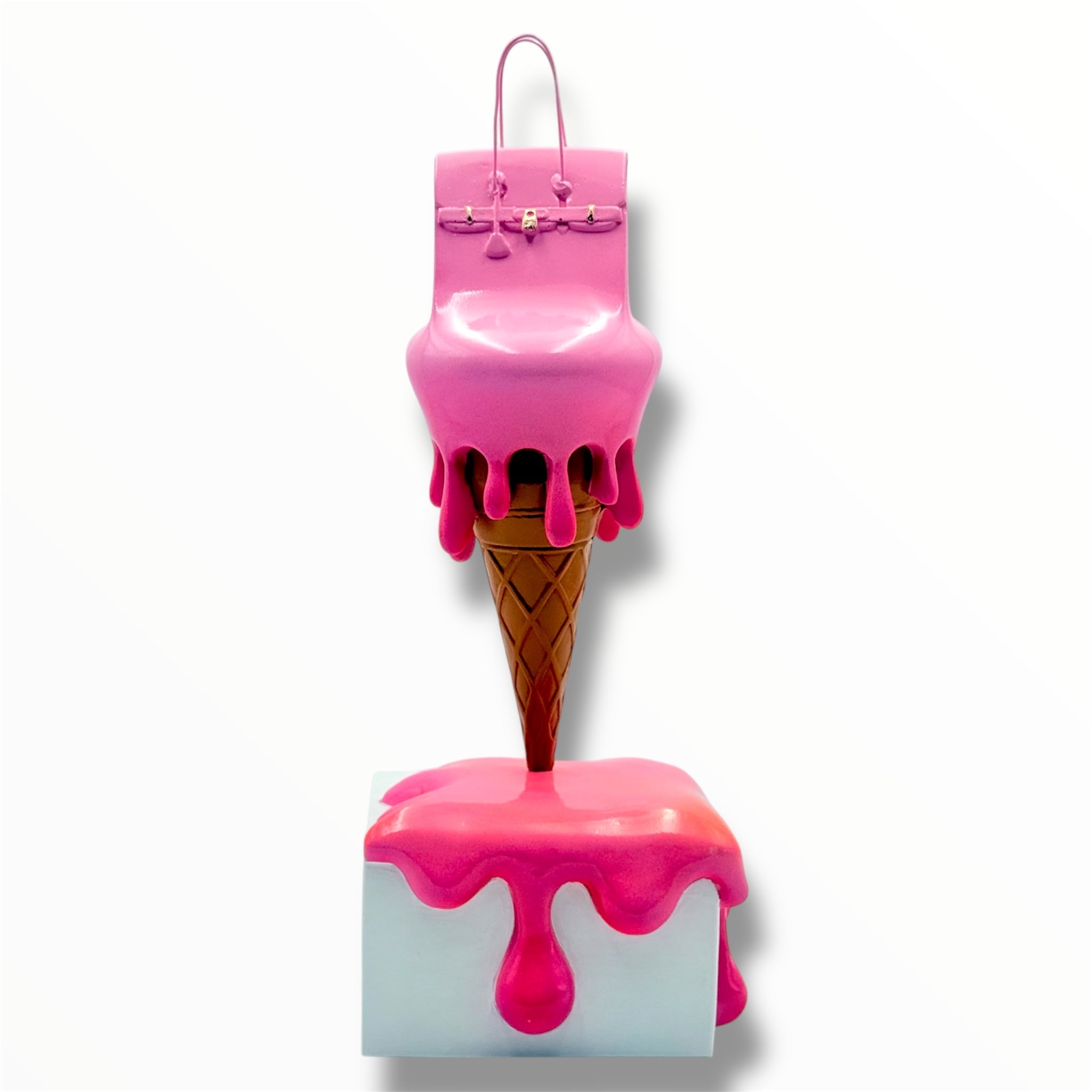 Melty Bag - Açık & Neon Pembe Dondurma Çanta Heykeli