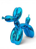 Mavi Krom Balon Köpek Heykeli | Modern Pop Art Tasarım