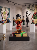 Varyemez Amca Heykeli | Scrooge McDuck Graffiti Pop Art | İmzalı Kaideli Koleksiyon Figürü