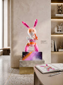 Pembe Beyaz Balon Tavşan Heykeli | WOW Graffiti Pop Art