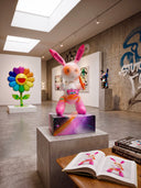 Pembe Beyaz Balon Tavşan Heykeli | WOW Graffiti Pop Art