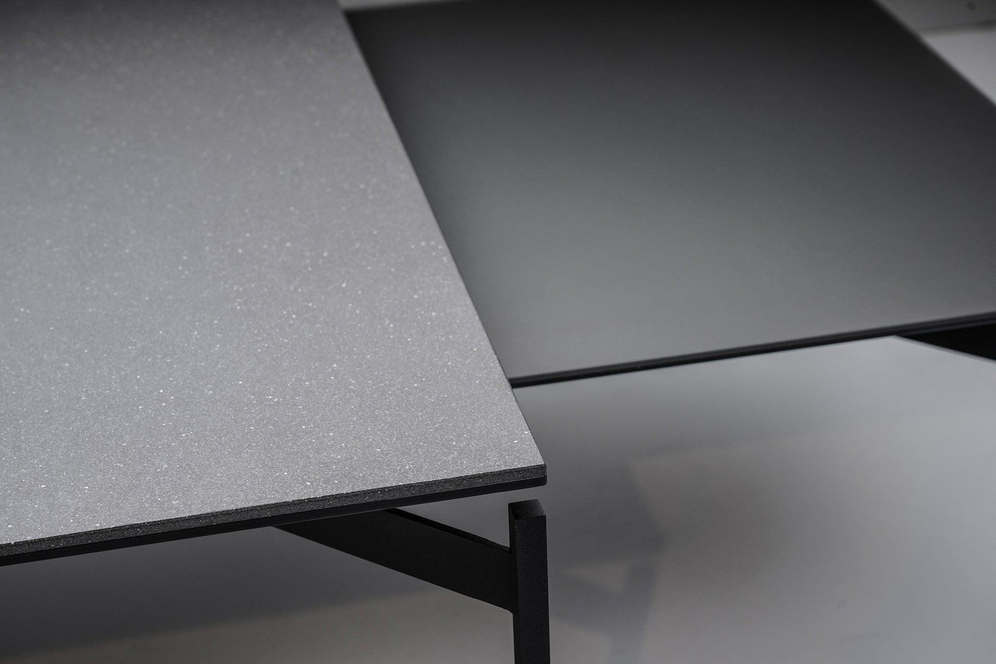 Pier Porselen Cam Yüzeyli İKili Sehpa Takımı