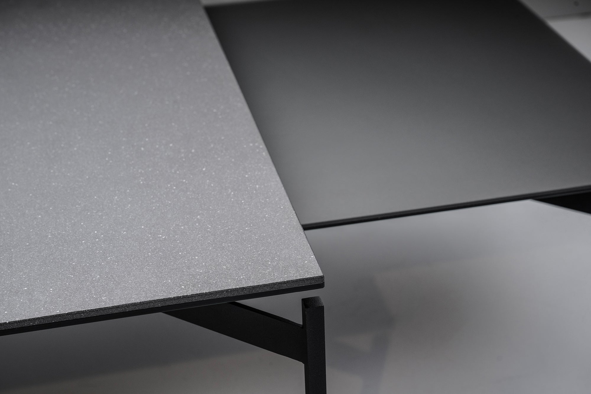 Pier Porselen Cam Yüzeyli İKili Sehpa Takımı