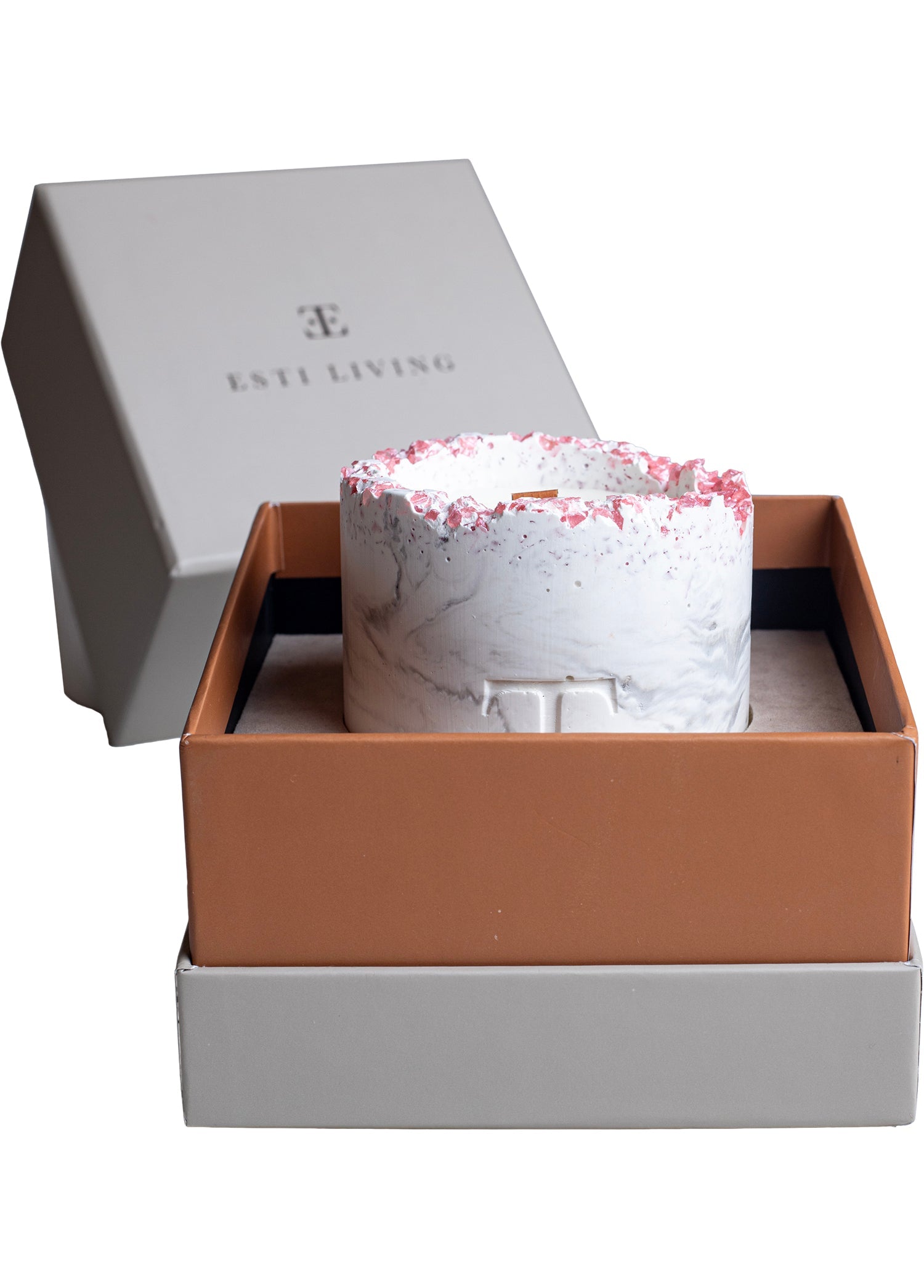 Pink Blush Taşlı - Küçük Mum (150 G)