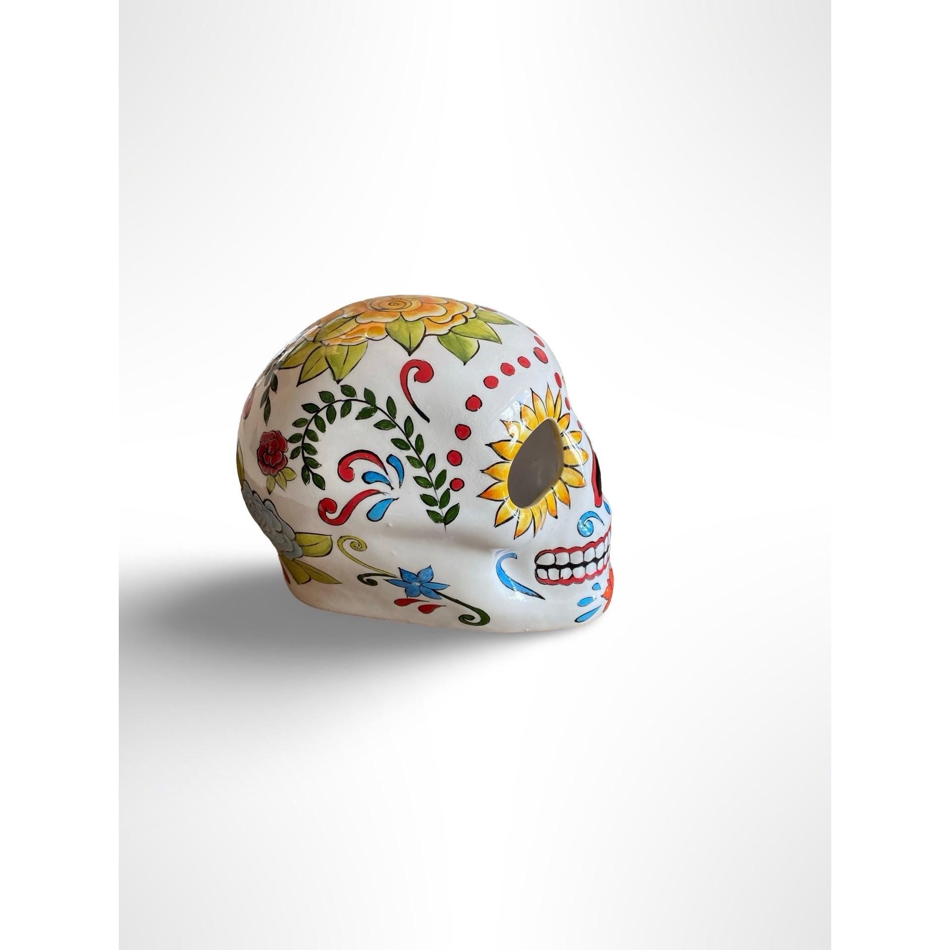 Skull Yellow Rose Dekoratif Ürün