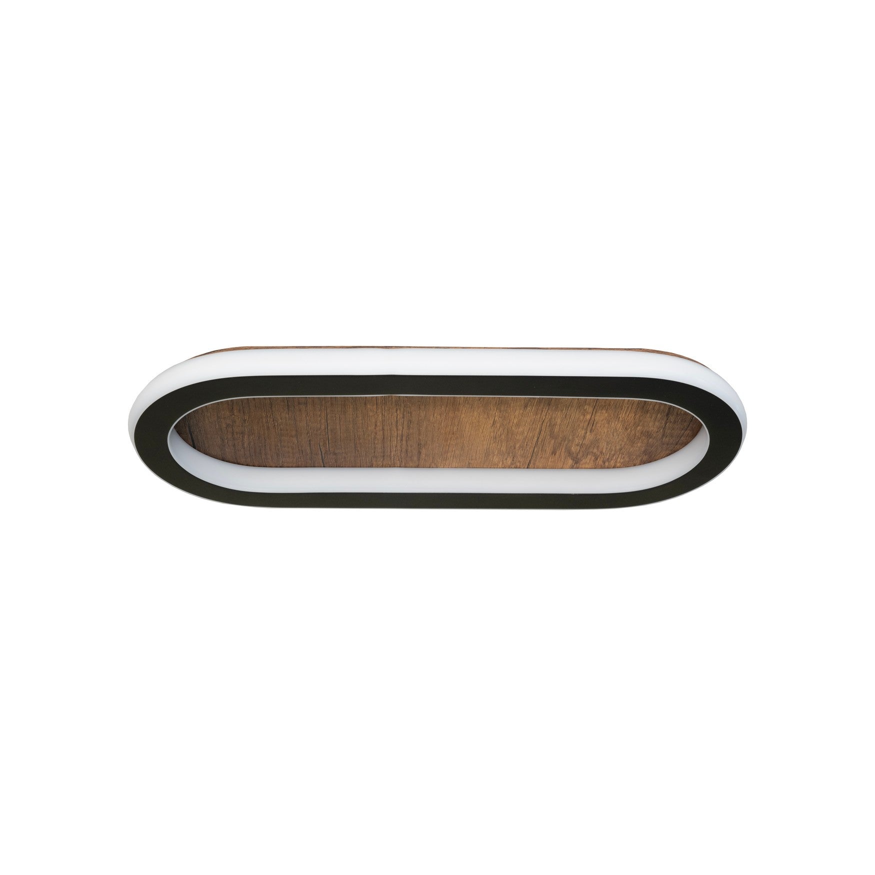 Plafonia Oval Led Plafonyer Led Avize Ahşap 40x16 cm