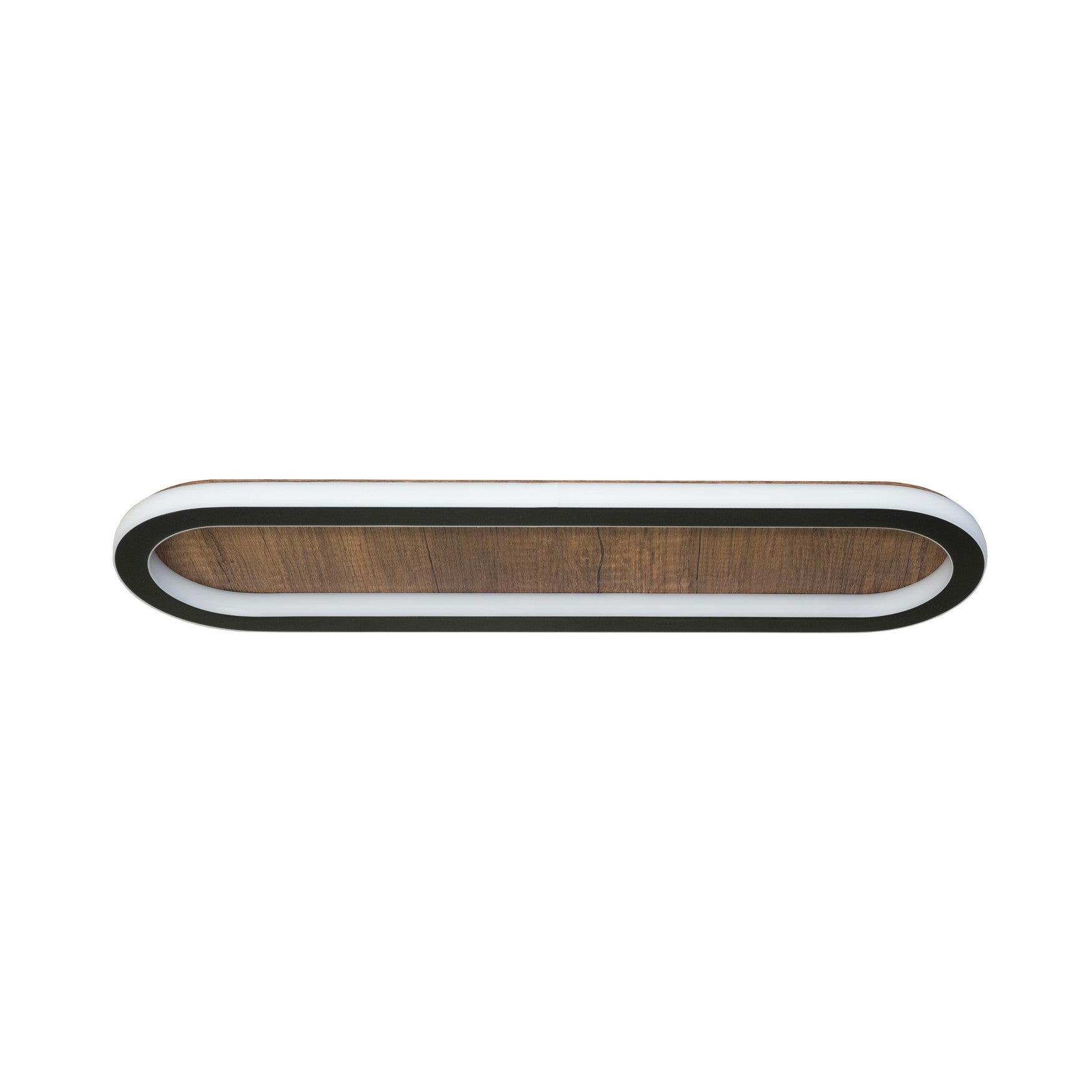 Plafonia Oval Led Plafonyer Led Avize Ahşap 60x16 Cm