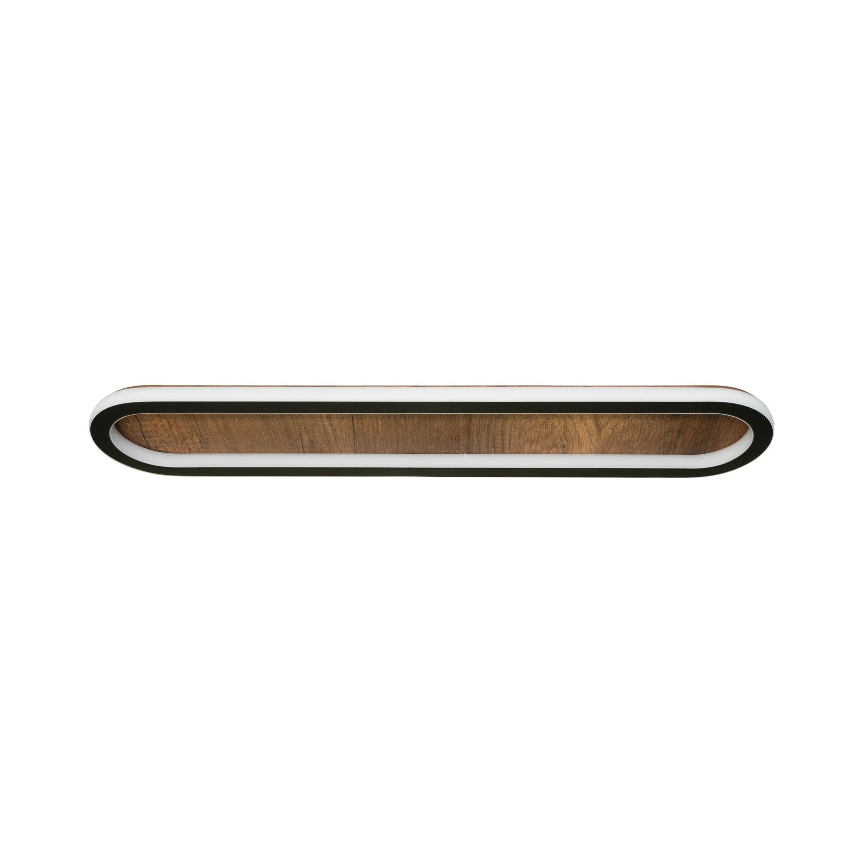 Plafonia Oval Led Plafonyer Led Avize Ahşap 80*16 cm