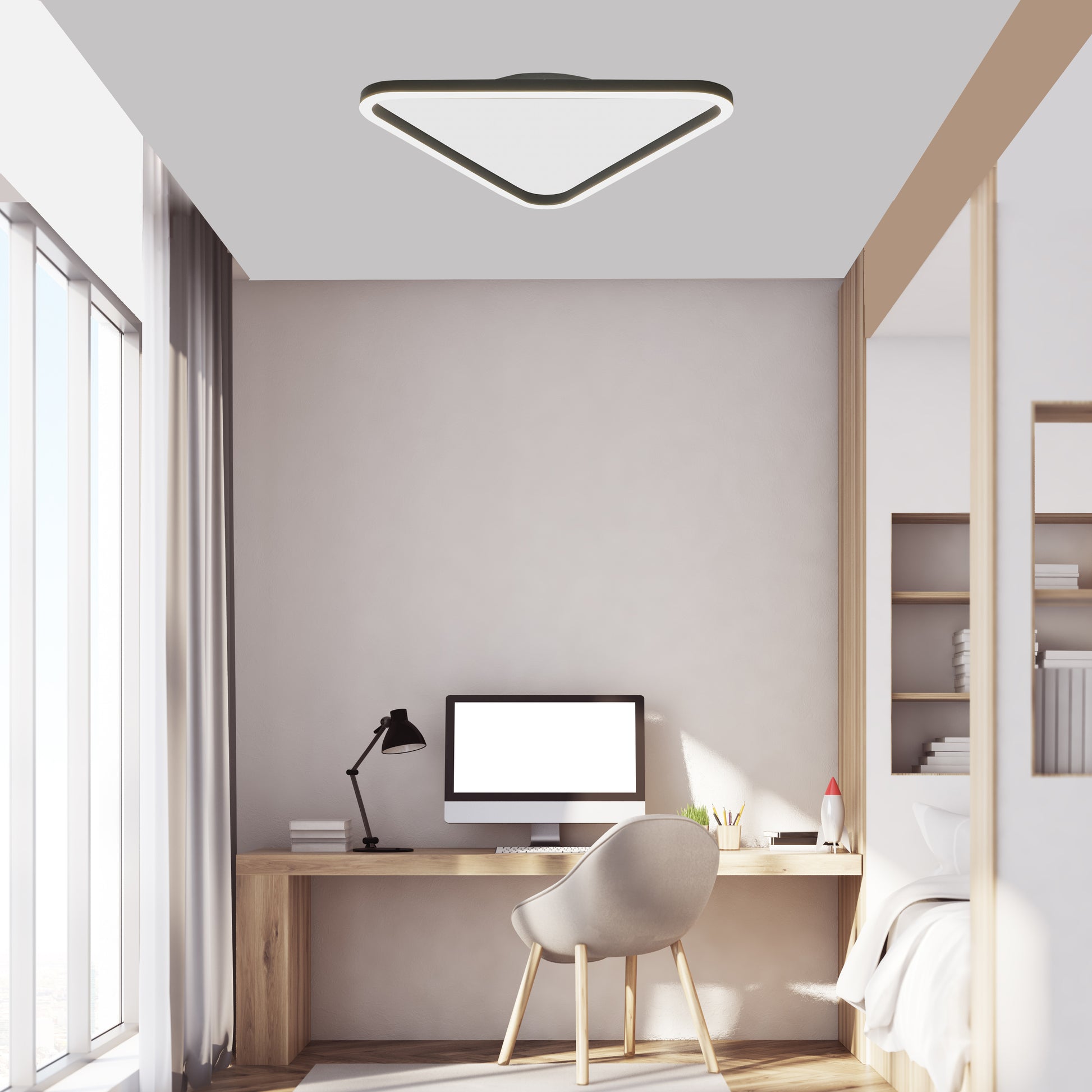 Plafonia Tavan Plafonyer Led Avize Üçgen 60 Cm