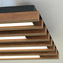 Plafonyer Ahşap Led Avize 40x40 Cm