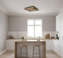 Plafonyer Ahşap Led Avize 40x40 Cm