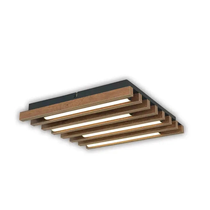 Plafonyer Ahşap Led Avize 40x40 Cm