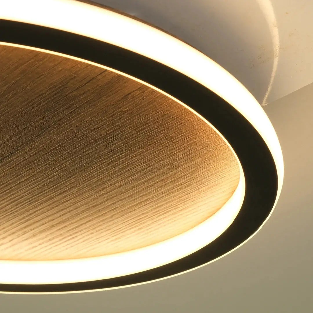 Plafonyer Led Avize Ahşap 40 Cm