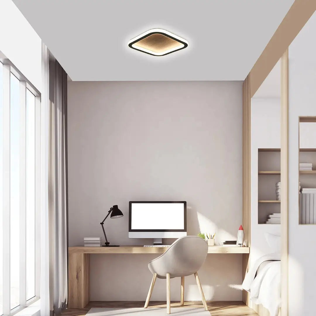 Plafonyer Led Avize Ahşap 60x60 Cm
