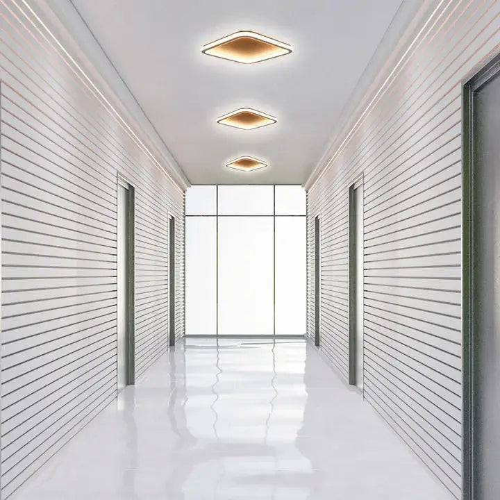 Plafonyer Led Avize Ahşap 60x60 Cm