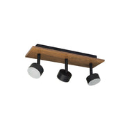 Plafonyer Spotlu Ahşap Led Avize 30x10 Cm