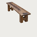 Plank Bench – geri kazanılmış masif ahşap, farklı açıdan stüdyo görünümü | Woodyworkz