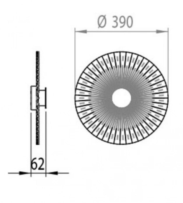 Plie Apli̇K Natural Gold Ø39x7 Cm Led 8w 3000k