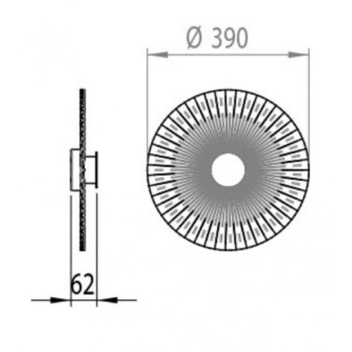 Plie Apli̇K Natural Gold Ø39x7 Cm Led 8w 3000k
