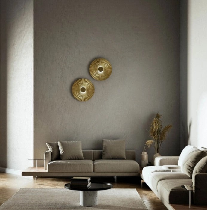 Plie Apli̇K Natural Gold Ø49x7 Cm Led 10w 3000k