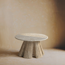 Plissé Mermer & Rattan Orta Sehpa-Orta Sehpa-Lo-Fi House-NowShopFun