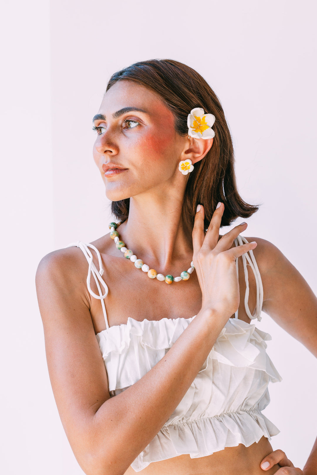 Plumeria Earcuff Set-Küpe-Sunset Magic Studio-NowShopFun