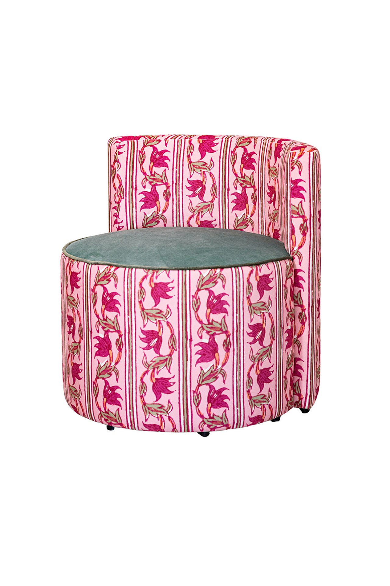 Poetic Desen Sırt Destekli Puf