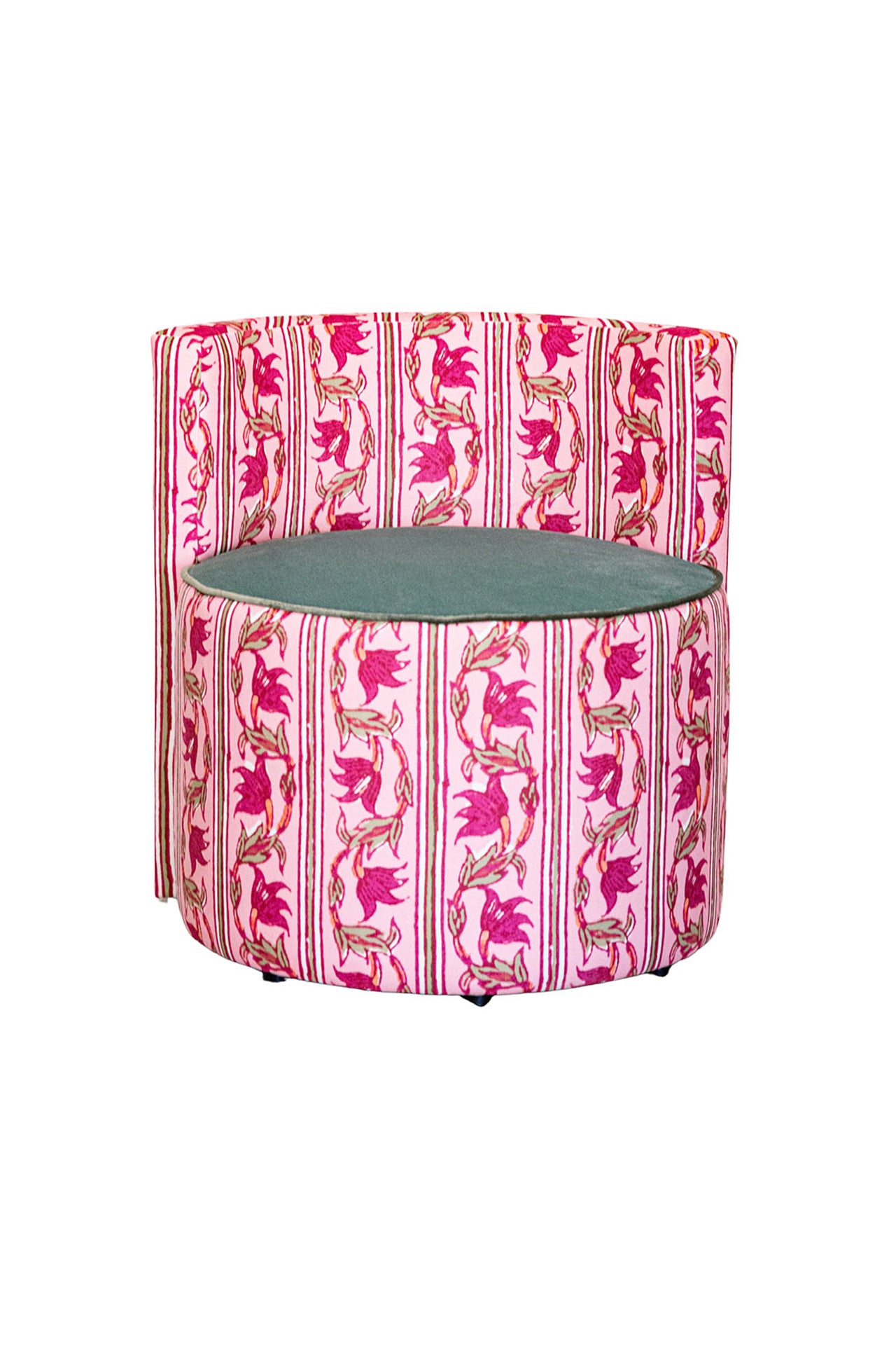 Poetic Desen Sırt Destekli Puf