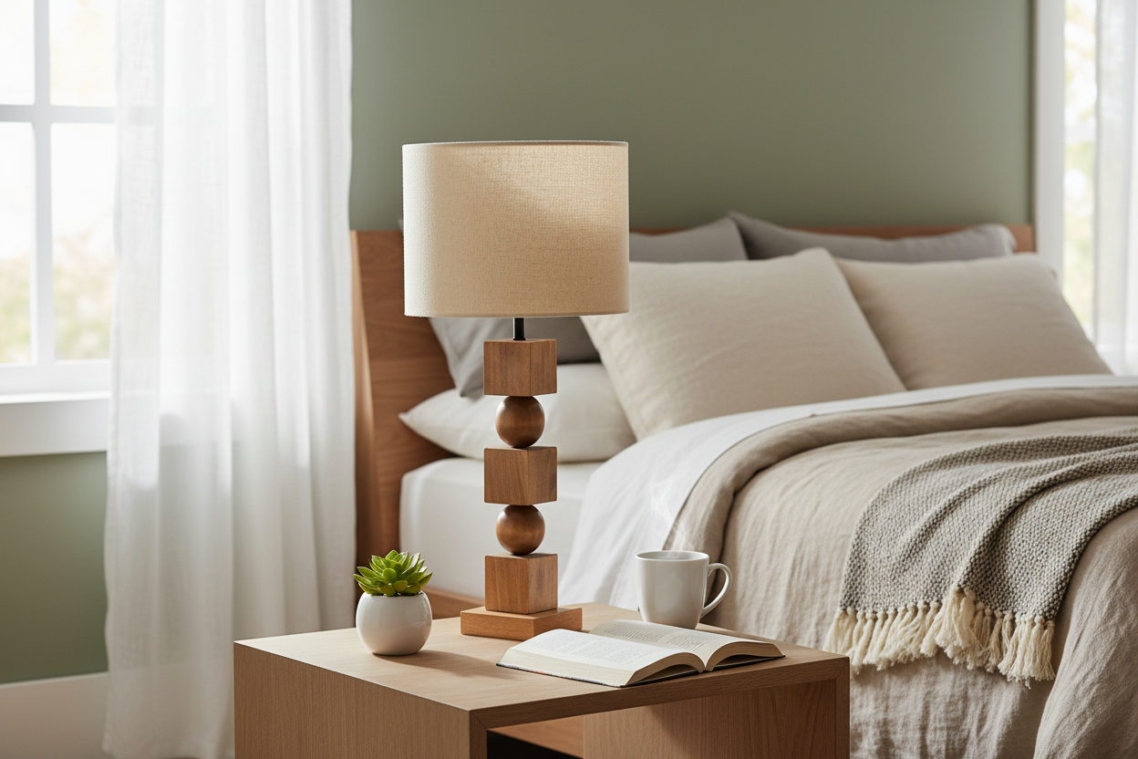 Poly Ahşap Abajur Naturel-Abajur-Pinot Interior-NowShopFun