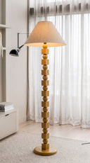 Poly Sarı Ahşap Lambader-Lambader-Pinot Interior-NowShopFun