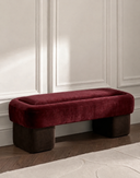 Ponte Bordo Kahverengi Kadife Bench