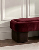 Ponte Bordo Kahverengi Kadife Bench