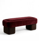 Ponte Bordo Kahverengi Kadife Bench