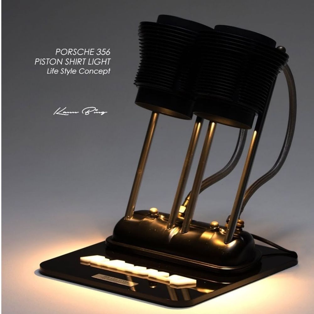 Porsche 356 Piston Shirt Light Aydınlatma-Masa Lambası-Luzart-NowShopFun