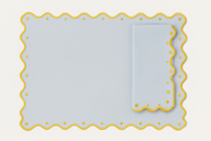 Porto Amerikan Servis & Peçete Seti-Amerikan Servis-Mariaida Home-Beyaz/Sarı-NowShopFun