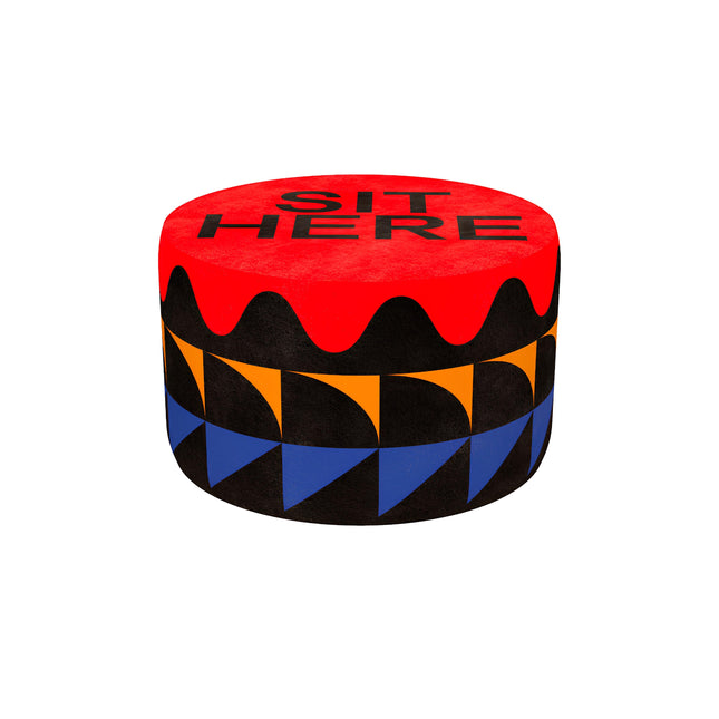 Pouf Oggian Sit Here Kırmızı M Puf-Puf-Qeeboo-NowShopFun