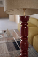 Prague Bordo Masif Ahşap Lambader-Lambader-Pinot Interior-NowShopFun