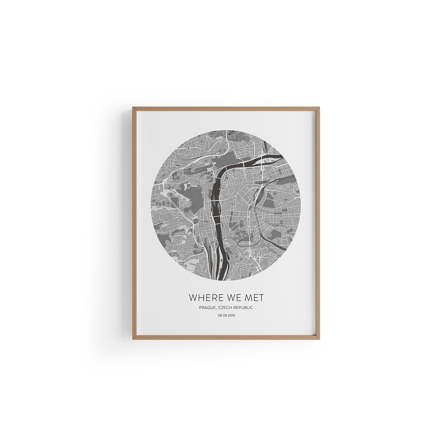 Prague Şehir Haritası Poster